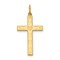 14K Gold Laser Designed Cross Charm Pendant Jewelry 26 x 13 mm